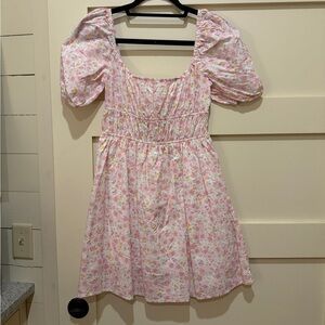 Elodie Pink Floral Casual Dress